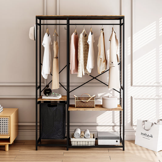 Smart FENDEE Wardrobe Clothes Rack Freestanding with Premium Oxford Cloth Storage Bag