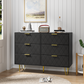 Algherohein 6 Drawers Dressers for Bedroom,Double Chest of Drawers