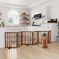 Algherohein Dog Gate for Inside,Bamboo Freestanding Pet Gate for Doorways