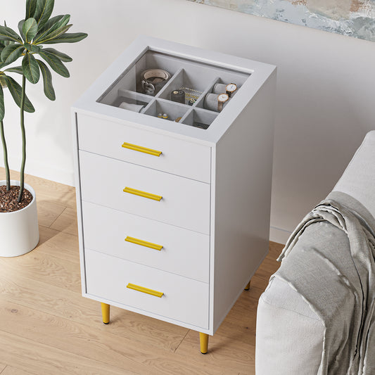 Smuxee Dressers Chest of Drawers for Bedroom with 4 Drawer,Tall Wood Storage Dresser,Adult