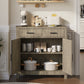 Algherohein Kitchen Sideboards and Buffet Cabinet with Storage,Storage Cabinets with 2 Drawer