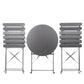 Algherohein Patio Metal Foldable 2-Seat Chairs and Table Set,Outdoor Garden Furniture Sets,Black