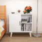 Semiocthome Modern Sideboard Storage Cabinet Wood Accent Buffet Cabinet for Kitchen in White Finish