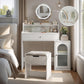 Semiocthome Makeup Vanity with 360° Rotatable Mirror and 3 Adjustable Lights