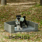 Smart FENDEE Rattan Dog Bed Pet Enclosures with Cushion for Patio, Waterproof