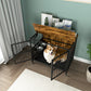Smart FENDEE Modern Pet Kennel Dog Crate with Adjustable Feeding Bowls