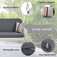 Algherohein 2-3 Seat Outside Porch Swing Set for Adults,Patio Garden Swing Hanging Chair