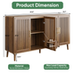 Algherohein Modern Sideboard and Buffets Cabinet,Entryway Cabinet with Grille Striped Door