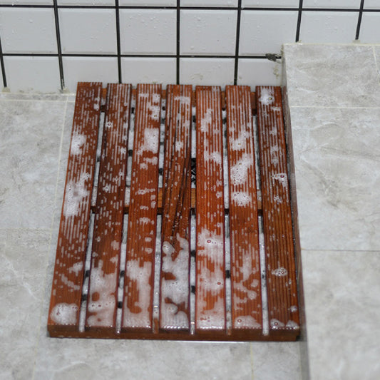 Smuxee Teak Wood Bath Shower Mat,Non Slip Bathtub Mat
