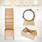 Algherohein Fun Cat Exercise Wheel, Cat Treadmill with Carpeted,Interactive Cat Toys Gifts,Brown