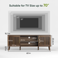 Smuxee TV Stands for 65 Inch TV,Entertainment Center for TVs with Slatted Door and Adjustable Shelf
