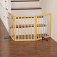 Algherohein Dog Gate for Inside,Bamboo Freestanding Pet Gate for Doorways