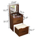 Semiocthome 3 in 1 Vanity Desk with Plip Top Mirro