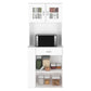 Algherohein Modern Pantry Storage Cabinet with Shelves,Doors and Drawer,Kitchen Cabinets,White