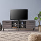 Algherohein Wood 70 Inch TV Stand with 4 Shelves and doors,Storage TV cabinet entertainment center