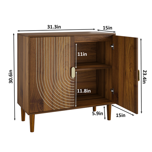 Algherohein Sideboards and Buffets Kitchen Cabinets,Modern Buffet Cabinet with Storage Shelf
