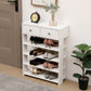 Semiocthome Modern Shoe Cabinets Storage Organiser with 2 Drawers and Hook for Entryway, White