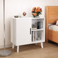 Semiocthome Modern Sideboard Storage Cabinet Wood Accent Buffet Cabinet for Kitchen in White Finish