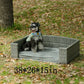 Smart FENDEE Rattan Dog Bed Pet Enclosures with Cushion for Patio, Waterproof