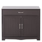 Smart FENDEE Modern Cat Litter Box with Hidden Plug, 2 Doors Wooden Pet House