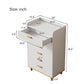 Semiocthome Modern 6 Drawer Dresser Chest of Drawer Storage Cabinet with Handle for Bedroom in White