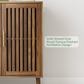 Algherohein Modern Sideboard and Buffets Cabinet,Entryway Cabinet with Grille Striped Door