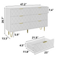 Algherohein 6 Drawers Dressers for Bedroom,Double Chest of Drawers