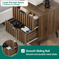 Algherohein Night Stands for Bedroom,Modern End Tables for Living Room with Fluted Drawer,Walnut