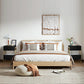 Semiocthome Nightstand Set of 2 with Charging Station and 2 Drawer,Bedside Table for Bedroom
