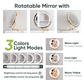 Smuxee White Vanity Set with Mirror and Lights,Makeup Vanity with Drawer and Glass Cabinet