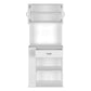 Algherohein Modern Pantry Storage Cabinet with Shelves,Doors and Drawer,Kitchen Cabinets,White