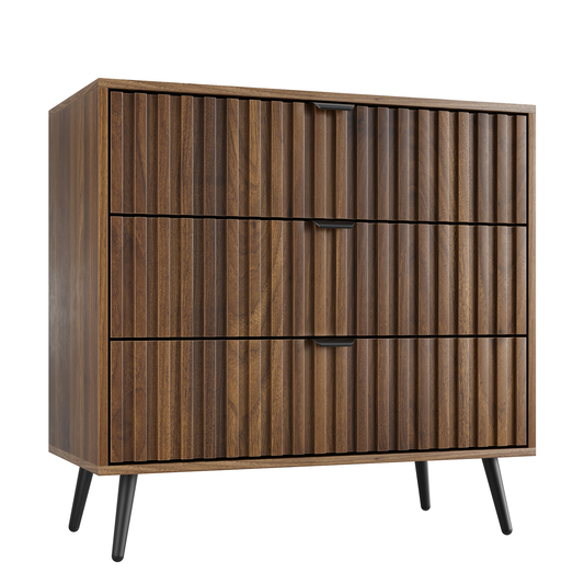 Smart FENDEE Bedroom Dresser with 3 Fluted Drawer