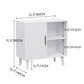 Semiocthome Modern Sideboard Storage Cabinet Wood Accent Buffet Cabinet for Kitchen in White Finish