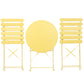 Algherohein Patio Metal Foldable 2-Seat Chairs and Table Set,Outdoor Garden Furniture Sets,Black