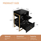 Semiocthome Nightstand Set of 2 with Charging Station and 2 Drawer,Bedside Table for Bedroom