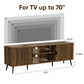 Smuxee Entertainment Center for TVs,Fluted TV Stands for 65 Inch TV,Walnut