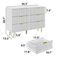 Algherohein 6 Drawers Dressers for Bedroom,Double Chest of Drawers