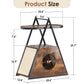 Algherohein Wood Side Table Cat House Box with Cat Scratcher,Home Storage Pet Condo Furniture,Brown