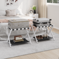 Algherohein Bamboo Folding Luggage Rack Suitcase Stand with Shelf