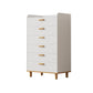 Semiocthome Modern 6 Drawer Dresser Chest of Drawer Storage Cabinet with Handle for Bedroom in White