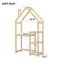 Smuxee Kid Bookshelf Storage with Desk and Roof-Framed,Toy Organizer Storage Cubes for Bedroom