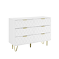 Algherohein 6 Drawers Dressers for Bedroom,Double Chest of Drawers