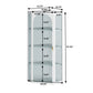 Smuxee Glass Bathroom Cabinet Storage with 4 Bathroom Shelf,Wall Corner Cabinet,White