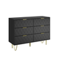 Algherohein 6 Drawers Dressers for Bedroom,Double Chest of Drawers