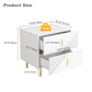 Smuxee Wood Modern 2-Drawers Nightstands Table,Bedside Table End Table for Bedroom