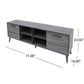 Algherohein Wood 70 Inch TV Stand with 4 Shelves and doors,Storage TV cabinet entertainment center