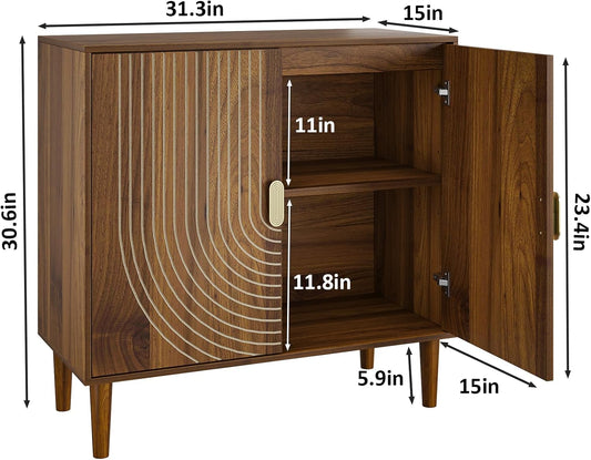 Smart FENDEE Sideboard Buffet Cabinet with Adjustable Shelf