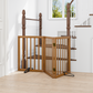Algherohein Dog Gate for Inside,Bamboo Freestanding Pet Gate for Doorways