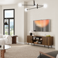 Smuxee Entertainment Center for TVs,Fluted TV Stands for 65 Inch TV,Walnut