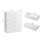 Semiocthome 5 Drawer Dresser with Glass Top and RGB Light Storage Cabinet for Jewelry Display
